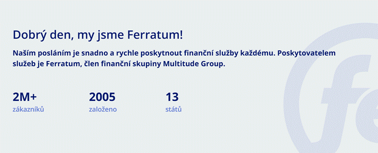 společnost ferratum poskytuje půjčky až do 80 000 Kč
