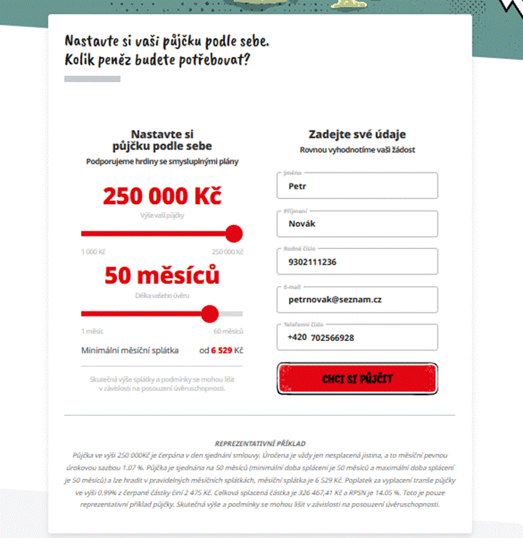 flexifin žádost o půjčku